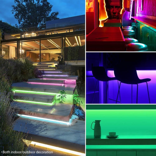 LED Strip Light Kit 16.4ft/5m Flexible Color Changing RF Remote Led Lights Strips 5050 RGB