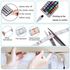 Smart Lighting 10m (32.8ft) LED Strip Light Kit - 300 LEDs - 5050 RGB - Waterproof - Flexible Color Changing with 44 Keys IR Remote Controller & 12V Power Supply (2 x 5M Strips)