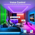 10M 32.8ft LED Strip Lights Smart Phone APP Controlled Sync to Music Waterproof RGB Light Strips Kit compatible W/ Amazon alexa & google IFTTT