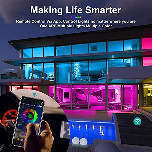 LED Strip Lights Kit Flexible Color Changing / RF Remote Wireless & mobile APP /Sync with Music /Waterproof Led Lights Strips 5050 RGB -16.4ft/5m