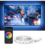 WINGOMART Smart LED Strip 2Meter 6.5FT USB Powered 16 Million Colors RGB led Light for Flat Screen TV LCD, Monitor, Under Cabinet, Bluetooth APP Control & Smart Music Sync