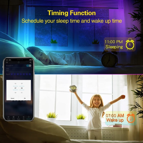 WINGOMART Smart LED Strip 2Meter 6.5FT USB Powered 16 Million Colors RGB led Light for Flat Screen TV LCD, Monitor, Under Cabinet, Bluetooth APP Control & Smart Music Sync