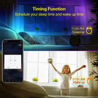 WINGOMART Smart LED Strip 2Meter 6.5FT USB Powered 16 Million Colors RGB led Light for Flat Screen TV LCD, Monitor, Under Cabinet, Bluetooth APP Control & Smart Music Sync