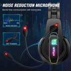 WINGOMART K16 Gaming Headset Over-ear 3.5mm LED Light Stereo Bass Game Headphones with Mic for PC Laptop Gamer Xbox One, PS5, PS4, PC, Nintendo Switch playstation 5 Gaming headset