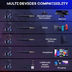 WINGOMART K16 Gaming Headset Over-ear 3.5mm LED Light Stereo Bass Game Headphones with Mic for PC Laptop Gamer Xbox One, PS5, PS4, PC, Nintendo Switch playstation 5 Gaming headset