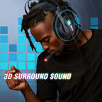 WINGOMART K16 Gaming Headset Over-ear 3.5mm LED Light Stereo Bass Game Headphones with Mic for PC Laptop Gamer Xbox One, PS5, PS4, PC, Nintendo Switch playstation 5 Gaming headset