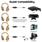 WINGOMART K1B Camouflage Gaming Headset Over-ear 3.5mm Stereo Bass Game Headphones with Mic for PC Laptop Gamer Xbox One, PS5, PS4, PC, Nintendo Switch playstation 5 Gaming headset