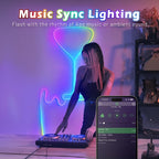 WINGOMART 16.4FT Neon Lights RGB LED Neon Rope Lights W/ Remote Control, Smart LED Neon Light Strip W/ smart APP LED Strip Lights waterproof for Indoors & Outdoors