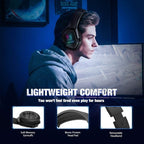WINGOMART X3 Gaming Headset Over-ear 3.5mm LED Light Stereo Bass Game Headphones with Mic for PC Laptop Gamer Xbox One, PS5, PS4, PC, Nintendo Switch playstation 5 Gaming headset