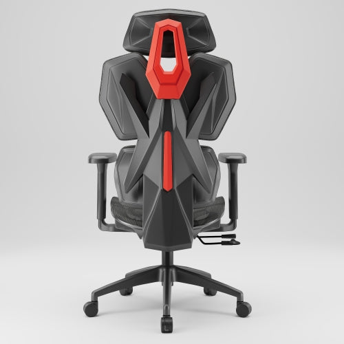 WINGOMART Ergonomic Gaming Chair W/ Adjustable Lumbar Support & 3D Armrests, Reclining Executive Mesh Office Chair with the most Advanced 3D Adaptive Support System - Black / Red