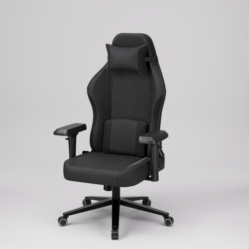 WINGOMART Ergonomic Gaming Chair with Memory Foam Support & 4D Armrests – High-Back 180° Reclining Linen Executive Office Chair with Flat Alloy Base for Premium Comfort