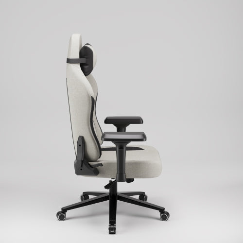 WINGOMART Ergonomic Gaming Chair with Memory Foam Support & 4D Armrests – High-Back 180° Reclining Linen Executive Office Chair with Flat Alloy Base for Premium Comfort