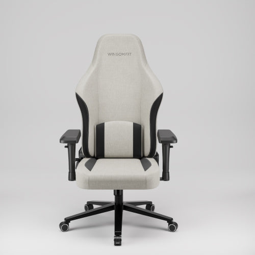 WINGOMART Ergonomic Gaming Chair with Memory Foam Support & 4D Armrests – High-Back 180° Reclining Linen Executive Office Chair with Flat Alloy Base for Premium Comfort