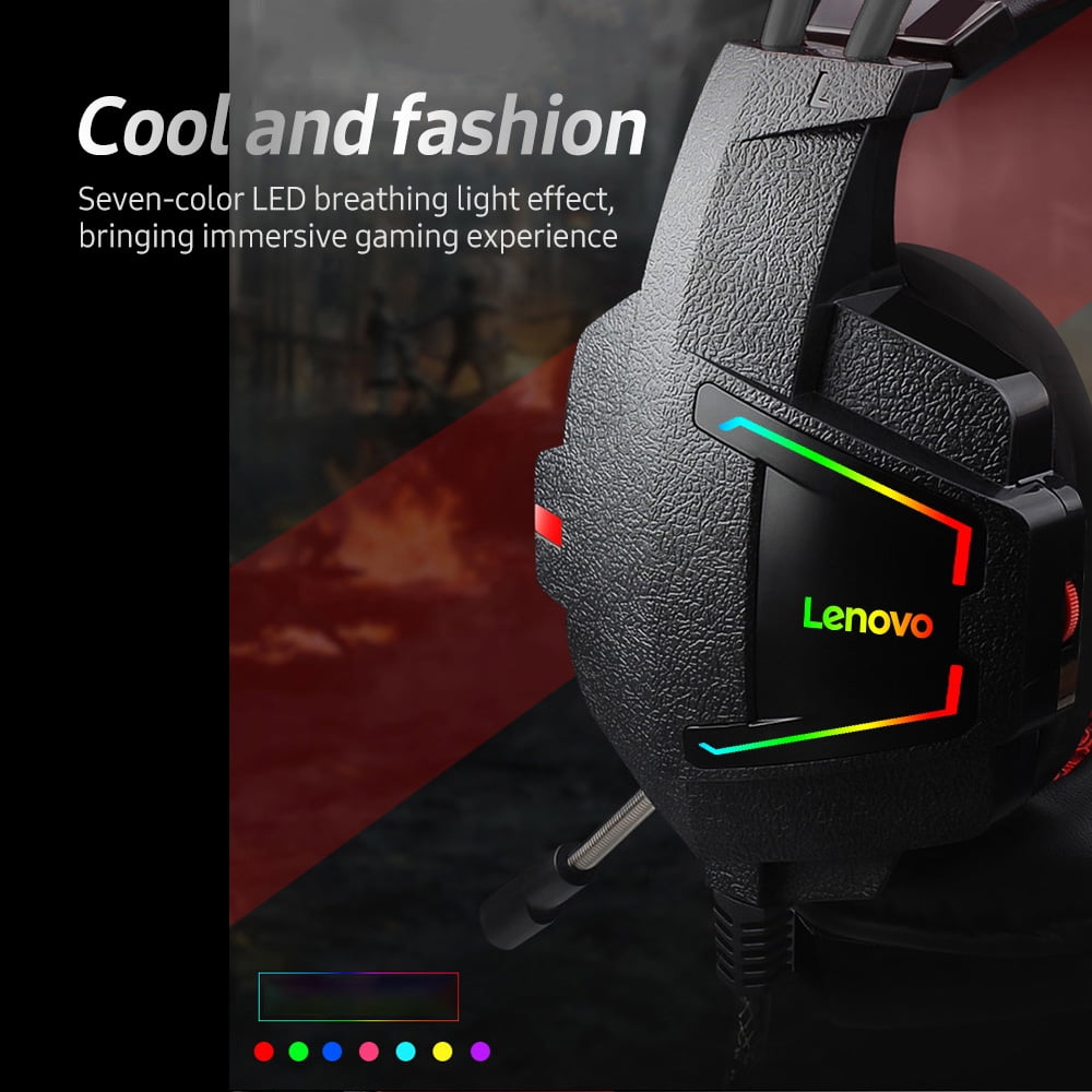 Lenovo HU85 gaming headset, seven-colour LED