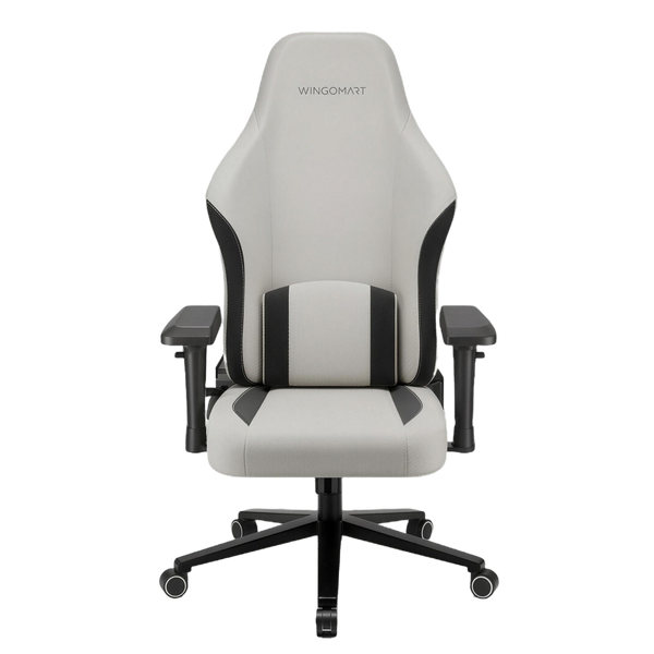 WINGOMART Ergonomic Gaming Chair with Memory Foam Support & 4D Armrests – High-Back 180° Reclining Linen Executive Office Chair with Flat Alloy Base for Premium Comfort