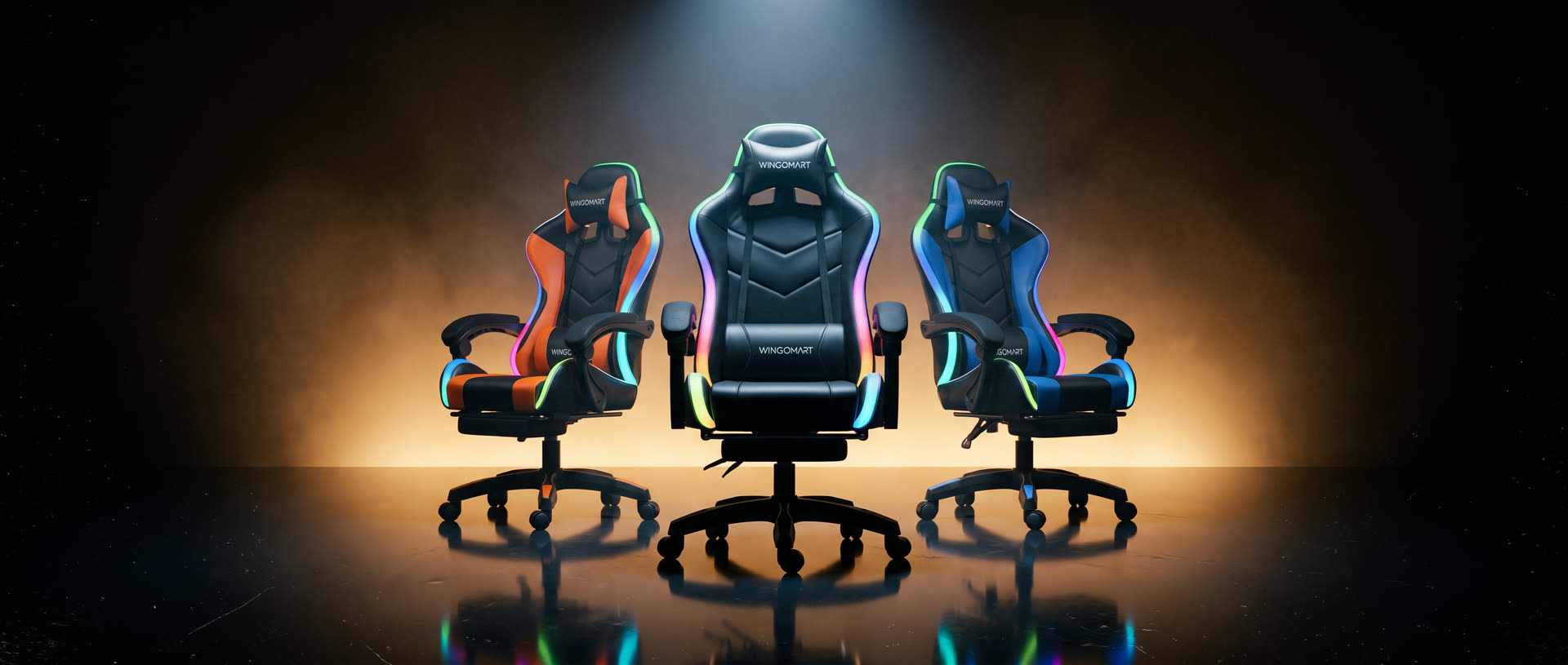 WINGOMART RGB PRO gaming chairs lineup