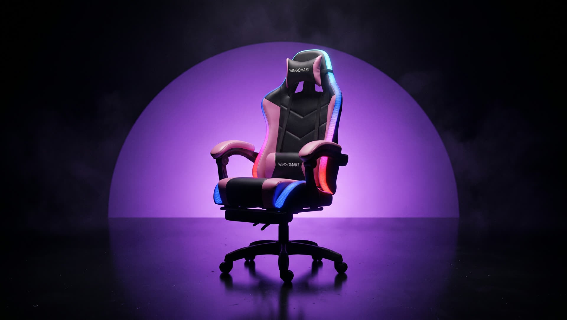 WINGOMART RGB PRO gaming chair in Purple